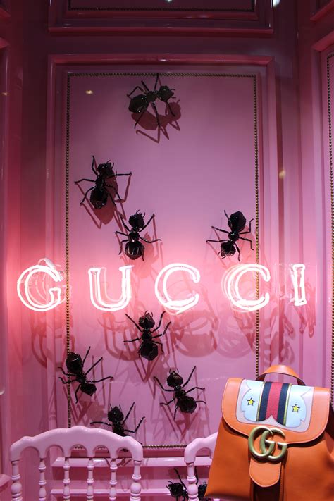 Gucci Galeries Lafayette Paris 2016 Pink Wallpaper Iphone Iphone