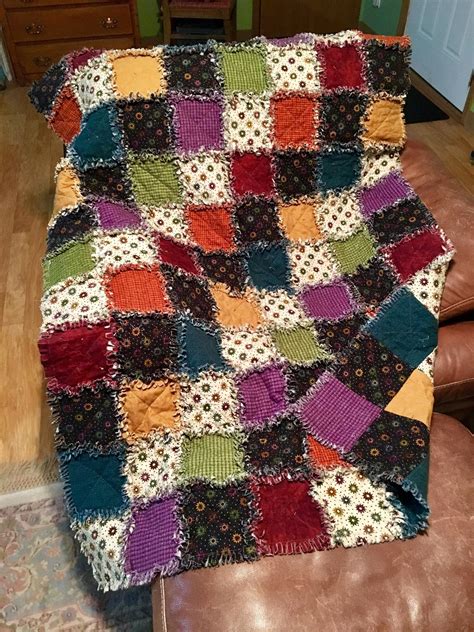 Flannel Rag Quilt That Mom And I Made During Thanksgiving Break So