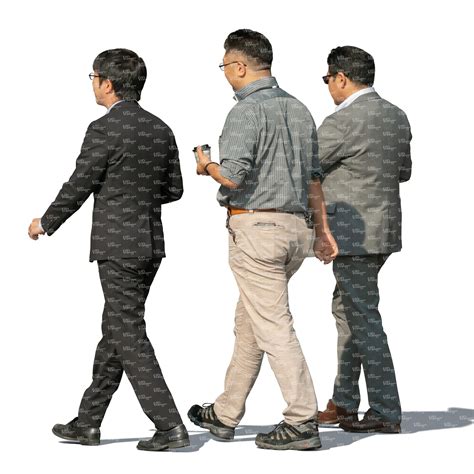 Three Asian Men Walking Vishopper