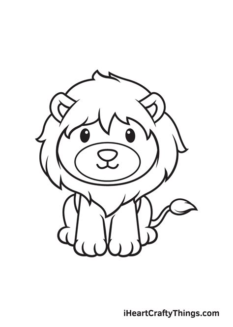 Lion Drawing How To Draw A Lion Step By Step