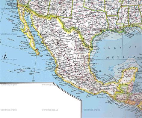 Detailed Mexico Map