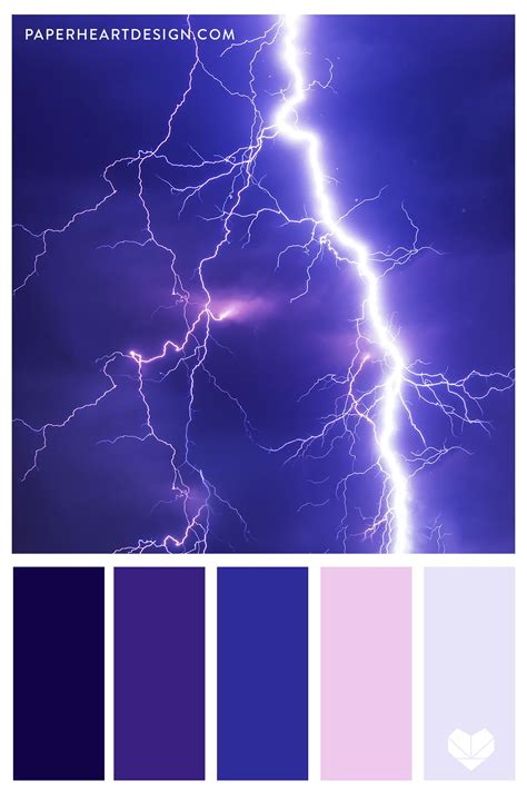 Purple Rain Lightning Storm Color Palette Color Schemes Colour
