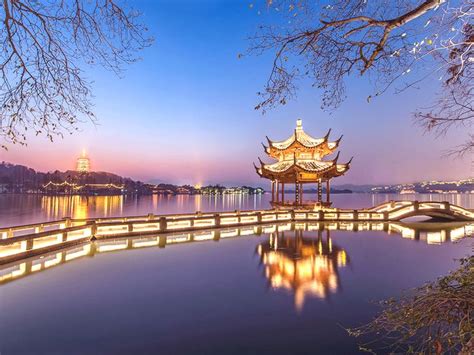 Even In The Nighttime The West Lake Area Makes A Great Destination To