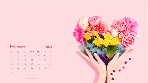February Desktop Wallpaper 2021 Calendar