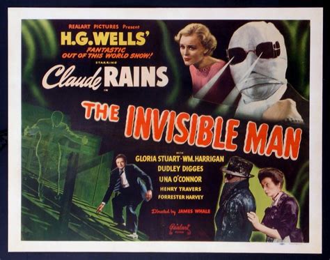 The Invisible Man 1951 Rerelease Starring Claude Rains Original Half Sheet Size 22x28