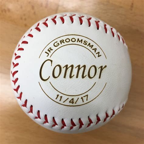 Explore unique groomsmen products to make your big day even more special. Ring Bearer Gift, Personalized Laser Engraved Baseball ...