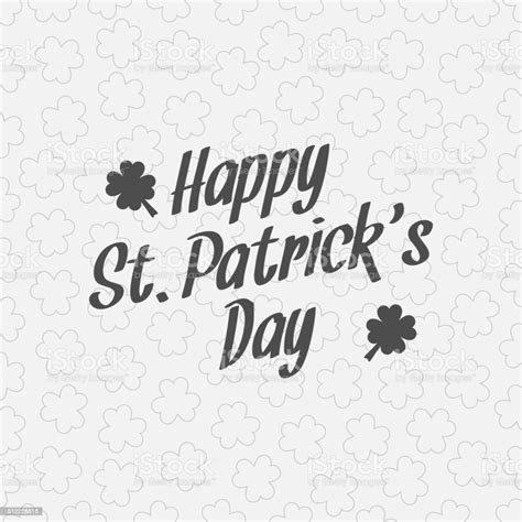 Happy St Patricks Day Graphic And Type Background Stock Illustration