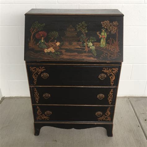 Check out our painted secretary desks selection for the very best in unique or custom, handmade pieces from our desks shops. Vintage Painted Chinoiserie Painted Secretary Desk | Chairish