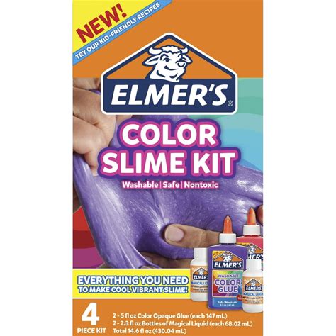 Elmers Opaque Slime Kit With Magical Liquid 4 Piece Set