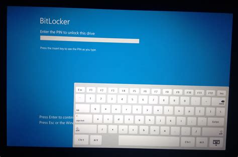 Entering Bitlocker Pin Keyboard Shows Up But Doesnt Work Hp Support