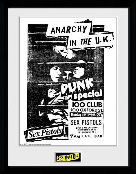 Sex Pistols 100 Club Framed Poster Buy At Ukposters