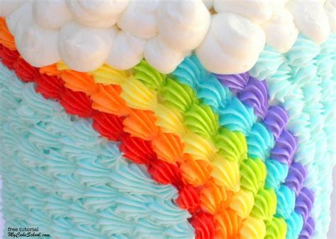 Saint Patricks Day~ Buttercream Rainbow~blog Tutorial My Cake School