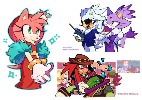 Amy Rose Blaze The Cat Shadow The Hedgehog Rouge The Bat Knuckles The Echidna And 2 More