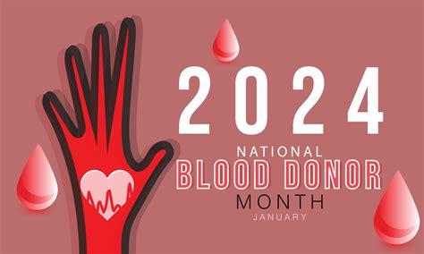 National Blood Donor Month Background Banner Card Poster Template