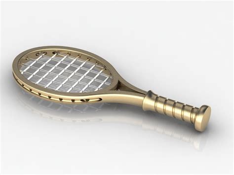 Tennis Racket Pendant 3d Print Model Cgtrader