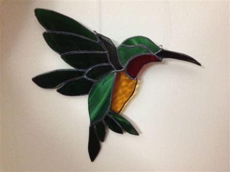 Stained Glass Hummingbird Stained Glass Birds Stained Glass Crafts Stained Glass Patterns