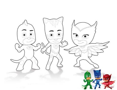 Dibujos para colorear PjMasks – Héroes en Pijamas | Todo Peques