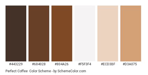 Perfect Coffee Color Scheme Brown Color Schemes Brown Color
