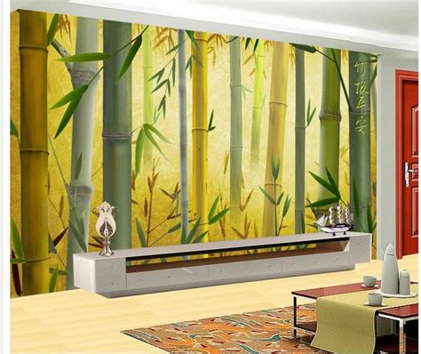 3d Photo Wallpaper 3d Wall Murals Wallpaper Bamboo To Tv Setting Wall