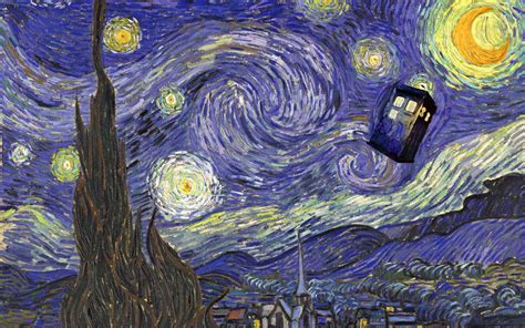 Free Printable Doctor Who Starry Night Wallpaper Friend
