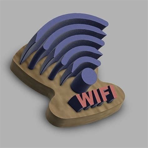 D Model Of Wifi Symbol To Print D Model Cgtrader