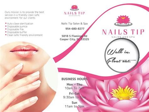 Nails Tip Salon And Spa Brochure Design Puffer Web