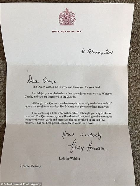 The Youngster Received A Letter From The Queens Lady In Waiting With