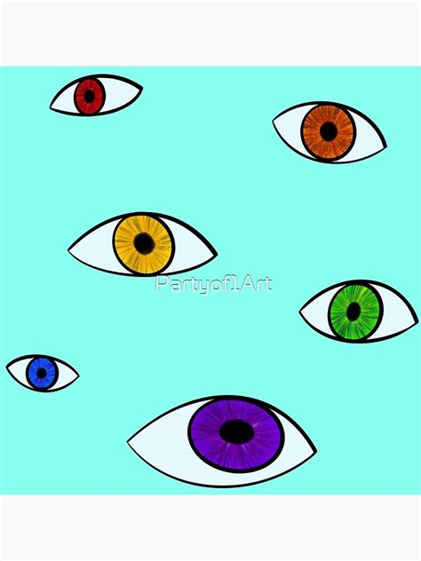 Rainbow Eyes Poster For Sale By Partyof1art Redbubble