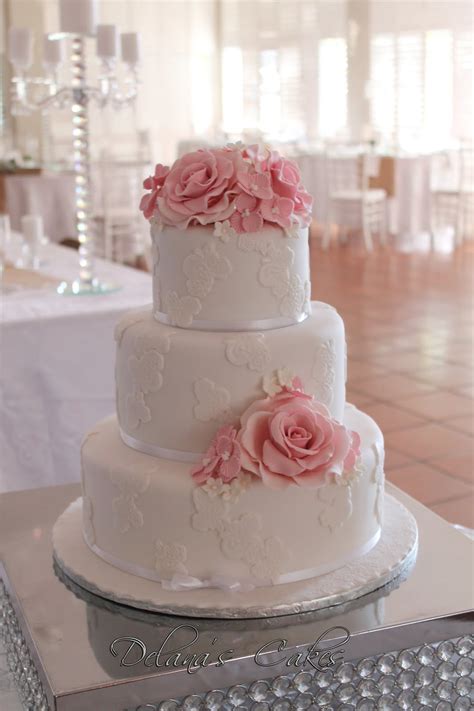 Delanas Cakes Blush Pink And White Wedding Cake
