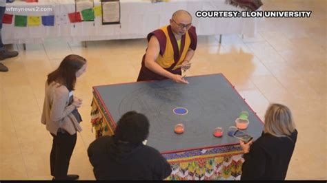Tibetan Buddhist Monk Creates Sand Mandala At Elon University