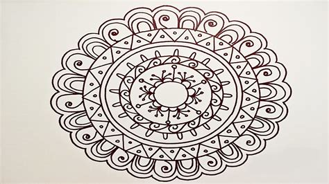 Drawing A Easy Fun Mandala For Beginners Part Mandala Drawing