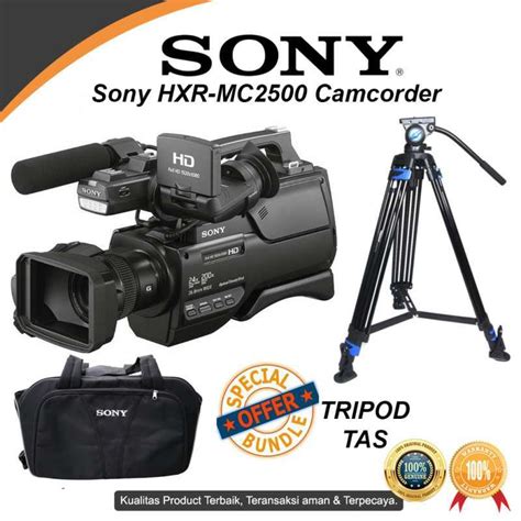 jual sony hxr mc2500 camcorder handycam mc 2500 resmi sony indonesia paket standart di