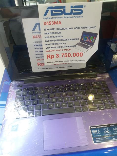 Spesifikasi Harga Laptop Asus Terbaru Tipe X Ma A Aisvg