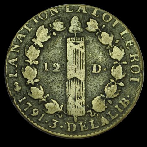 Louis Xvi 12 Deniers Au Faisceau Type FranÇois 1791 Paris Coins