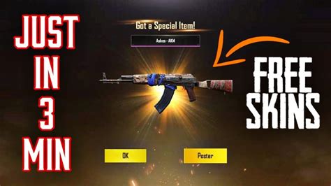 Latest pubg mobile redeem codes including 600+ free uc, rename card, akm, and m416 skins, sara and andy character, outfits, and more so if you are waiting for a new redeem code then the updated list of code is now available so go and redeem them. Get Free Weapon Skins Just in 3 Minutes | PUBG MOBILE ...