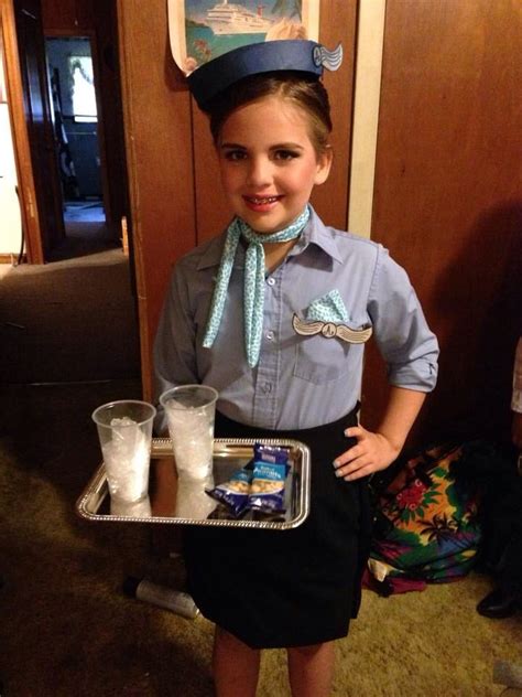 Halloween Costume Idea Flight Attendant Stewardess Girl Use