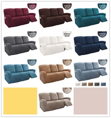 New Hot Sale Stretch Recliner Slipcovers 8 Pieces Recliner Covers