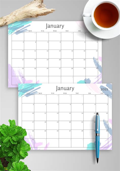 Monthly Calendar Printable Template