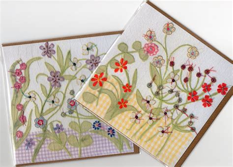 Flower Garden Cards X 2 With Free Postage Folksy