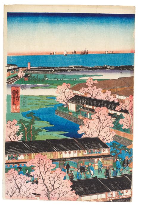 Utagawa Kuniyoshi 1797 1861 View Of The Pleasure Quarters Of