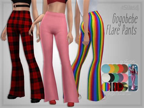 Trillyke Gogobebe Flare Pants Sims4 Clothes Kleidung Schlaghose
