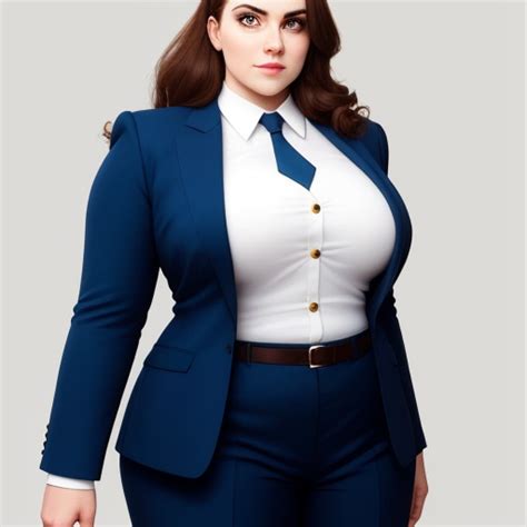Free Photo Ai A Woman With Big And A Suit Posing For A