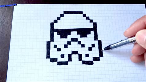 Stormtrooper Desenho Em Papel Quadriculado Passo A Passo Youtube