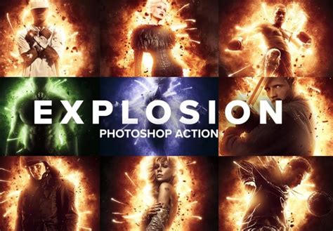 15 Explosion Photoshop Action Atn Free Download Graphic Cloud
