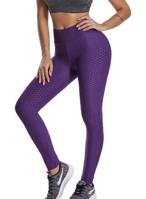 High Waist Textured Ruched Women Yoga Pants Justfittoo