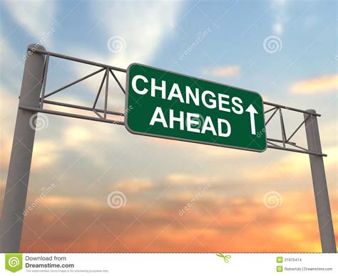 Changes Ahead - Freeway Sign Stock Images - Image: 21975414