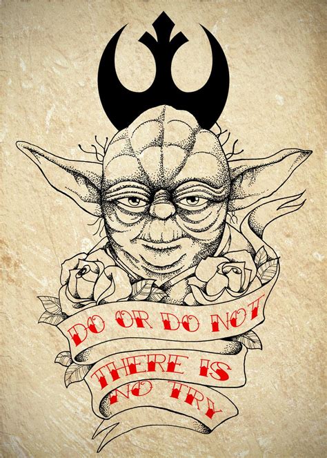 Yoda Tatoo Star Wars Drawings Star Wars Tattoo Star Tattoos