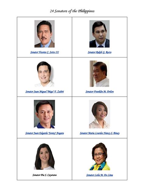 24 Senators Of The Philippines Pdf