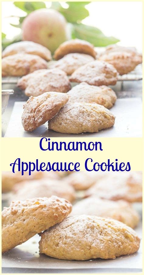 Beat in vanilla, raisins, and rolled oats. Cinnamon Applesauce Cookies, fast, easy and delicious #cookie #recipe. A moist almost #cake ...