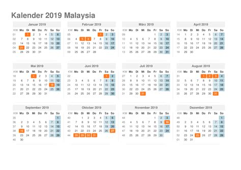 May calendar 2018 printable with holidays — november calendar 2018 regarding calendar 2018 malaysia with lunar calendar. Kalender 2019 malaysia (3) | Calendars 2021